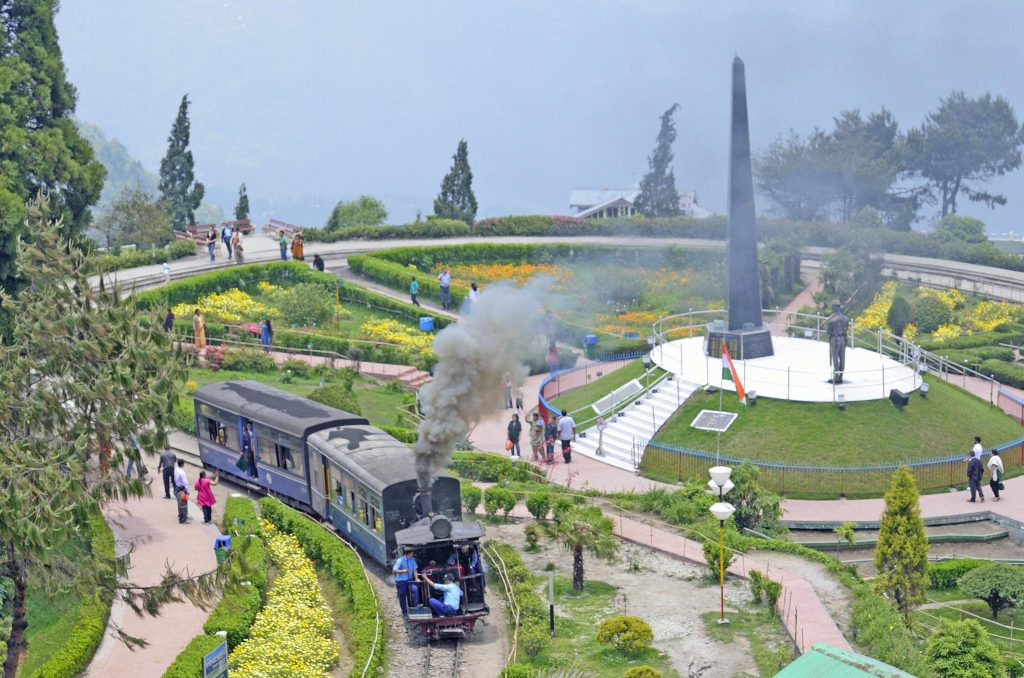 Toy train in Batasia Loop