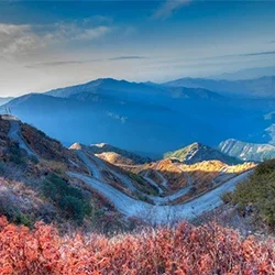 Silk Route road through the mountains